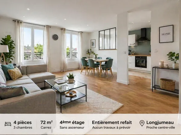 Spacieux 4 pièces de 77 m² avec box et cave