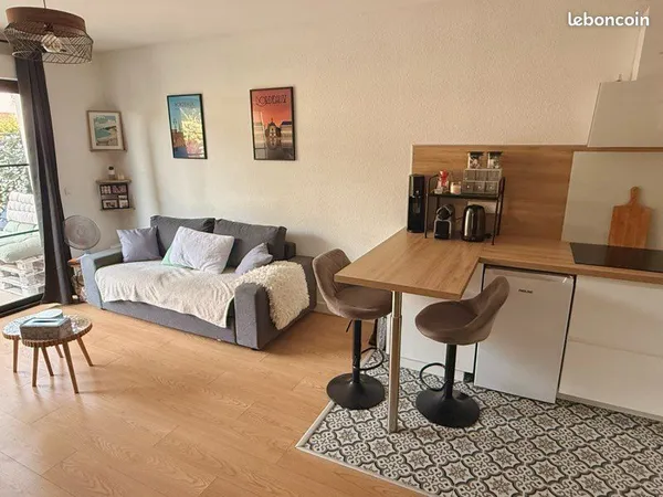 T2 meublé avec jardin et parking