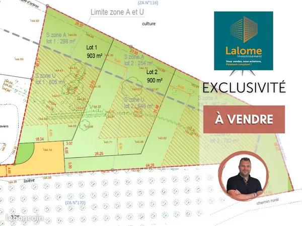 Terrain 900 m² Chaufour-lès-Bonnières