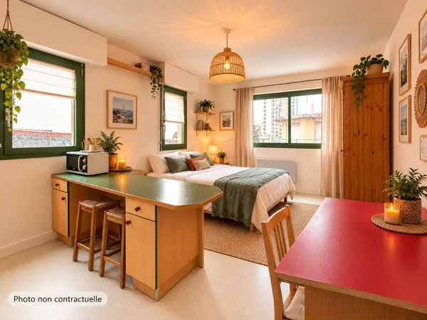 Studio 1 pièce 24 m²