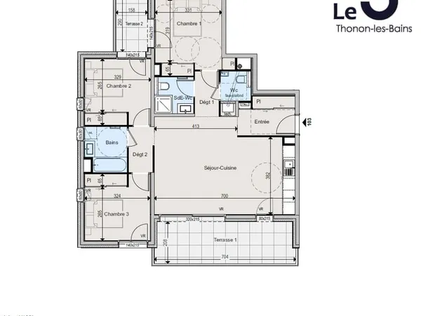 Appartement 4 Pièces de 85,05m² avec Jardin, Terrasses, Cave et Parking