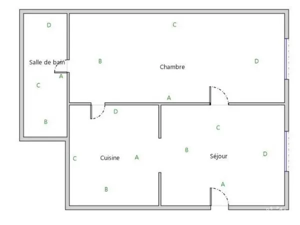 Appartement 2 pièces 32 m²