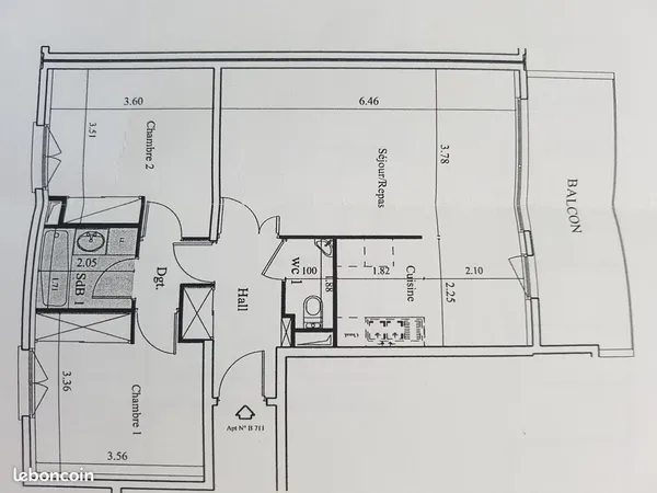 Appartement T3 70m2 Ferney-Voltaire (01210)