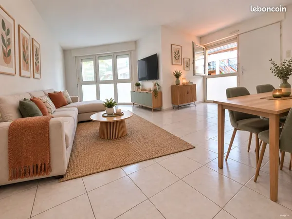 Agréable appartement T2 terrasse 7 Deniers