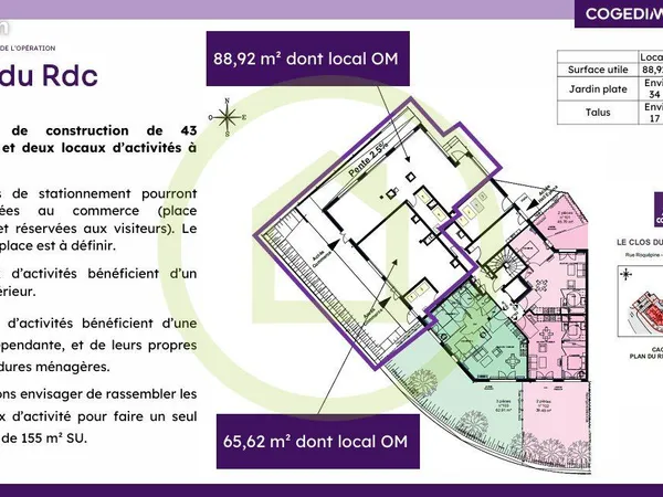 Local commercial 83 m² RUE DE ROQUEPINE ,RUE ABO VOLO