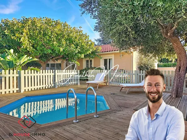 MAISON DE PLAIN-PIED AVEC JARDIN, PISCINE ET TERRAIN DE PETANQUE