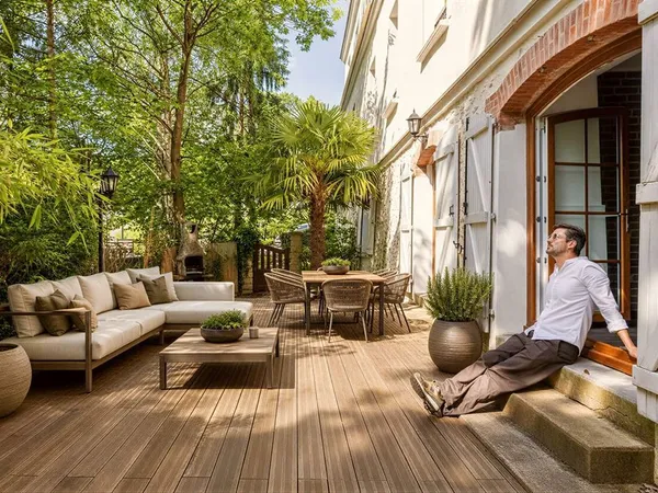 Léon - Rez-de-jardin de caractère, terrasse 60 m², vue vallée, Cormeilles-en-Parisis