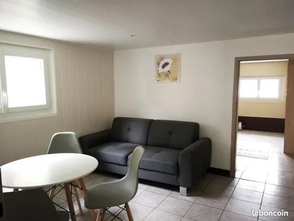 Grand T2 meublé rez de jardin