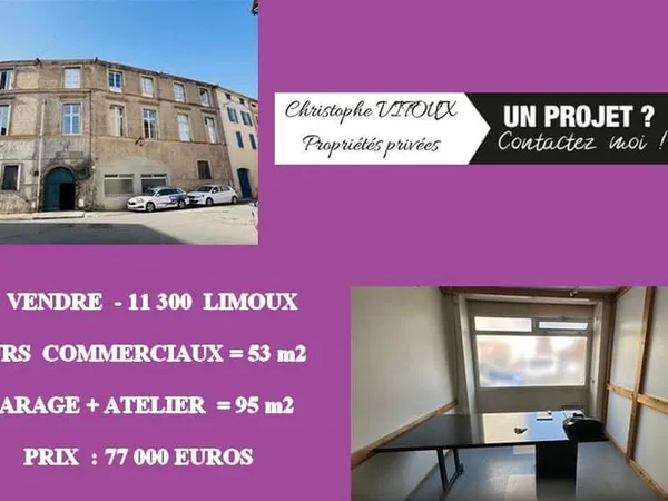 Murs commerciaux + garage - 11300 LIMOUX