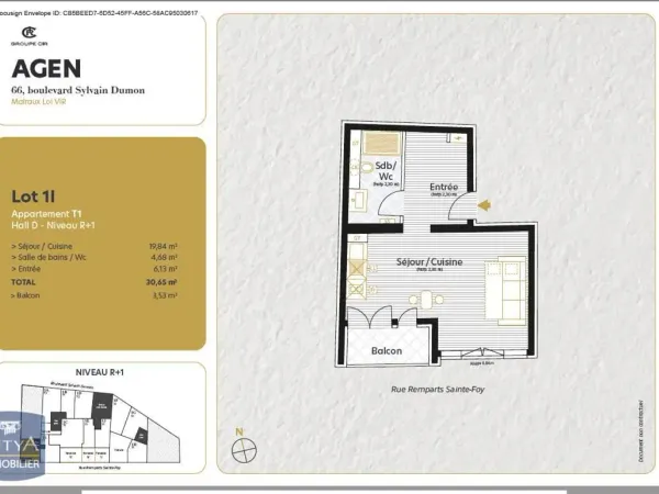 Appartement 1 pièce 31 m²