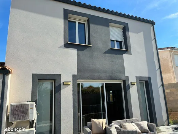 Location a l'année meuble - salles d'aude 11110 - maison 3 chambres - 3 faces libre - climatisation 