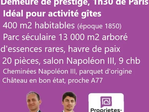 PROPRIETE , CHATEAU, L'élégance intemporelle à 1h30 de Paris