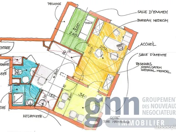 Bureaux 55 m² ASNIERES SUR SEINE