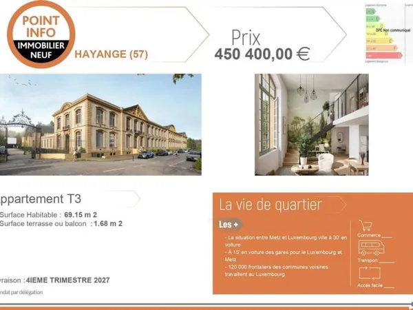 Appartement 3 pièces 69 m²