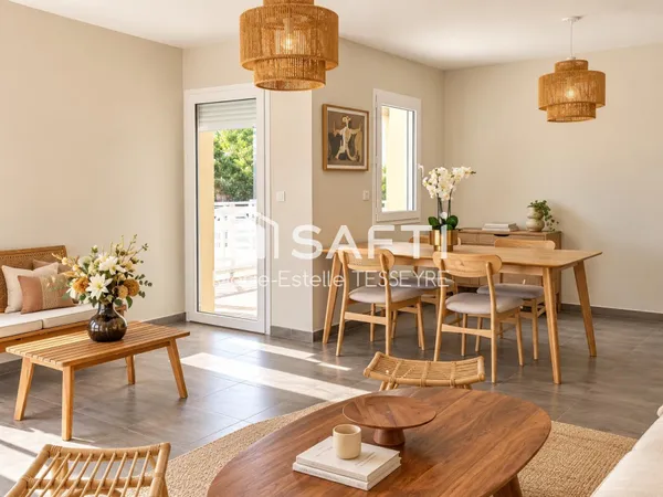 LANTON - Appartement T3 neuf climatisé, 3 pièces avec terrasse de 36,78 M², jardin privatif et parki