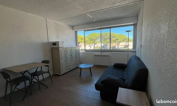 Studio meublé 28m² - Résidence sécurisée Les Régates - Gruissan