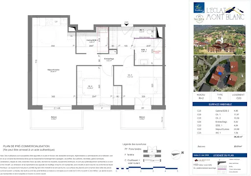 Appartement 3 pièces 66 m²