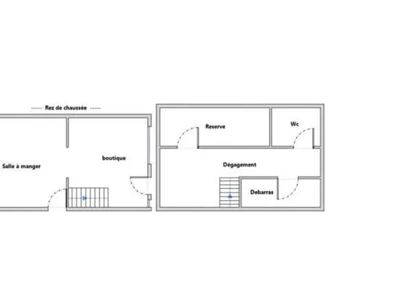 Fonds de commerce 1 pièce 53 m²