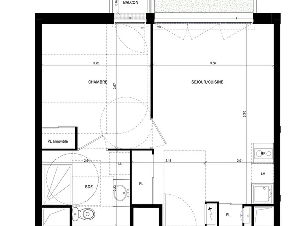 Appartement 2 pièces 38 m² - Logement neuf - Bordeaux