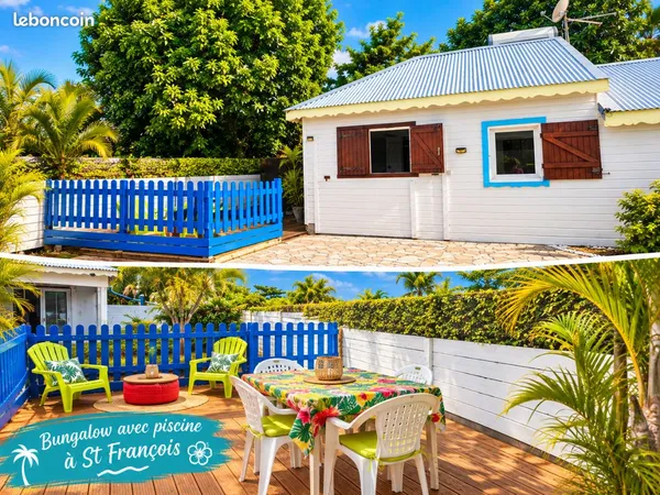 St François bungalow type3 terrasse piscine citernes