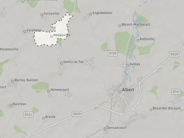 Terrain 380 m² Hedauville