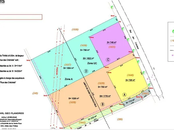 Terrain 748 m² Estaires