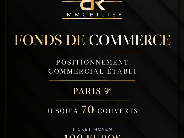 è€ VENDRE / FONDS DE COMMERCE / PARIS 9áµ‰