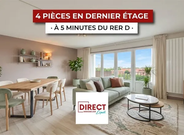 APP 4P EN DERNIER ETAGE + BALCON + CAVE