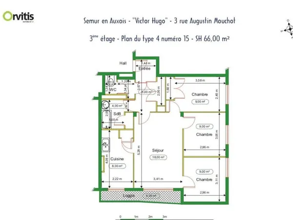 À louer - Appartement T4 à Semur-en-Auxois