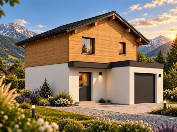 Projet de maison familiale avec vue dégagée annoncée - Archamps