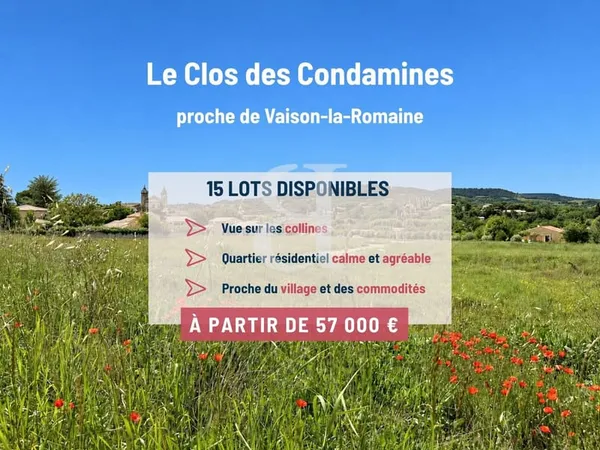 Terrains viabilisés à bâtir avec vue dégagée proche de Vais