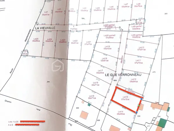 Terrain 712 m²