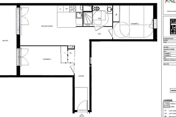 Appartement 3 pièces 68 m²