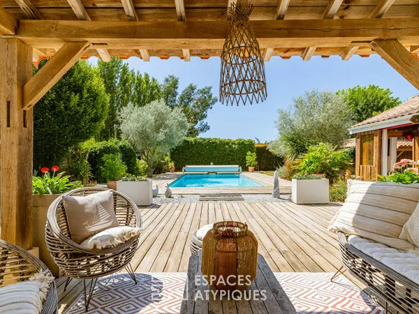 Villa familiale avec piscine à 10 minutes des plages