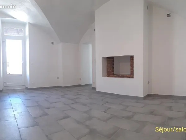 Appartement 54m² climatisé avec terrasse, cave et bureau
