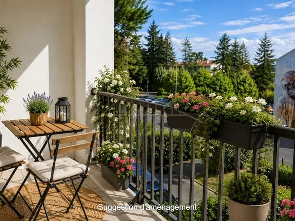 BAYONNE Grand T2 de 55,42 m2 avec terrasse couverte, parki