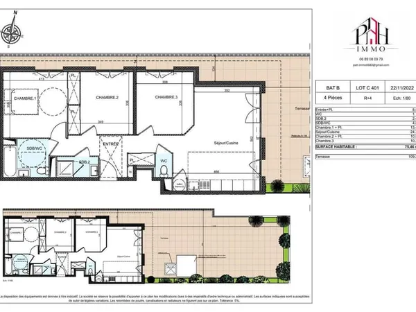 Appartement 4 pièces 76 m²