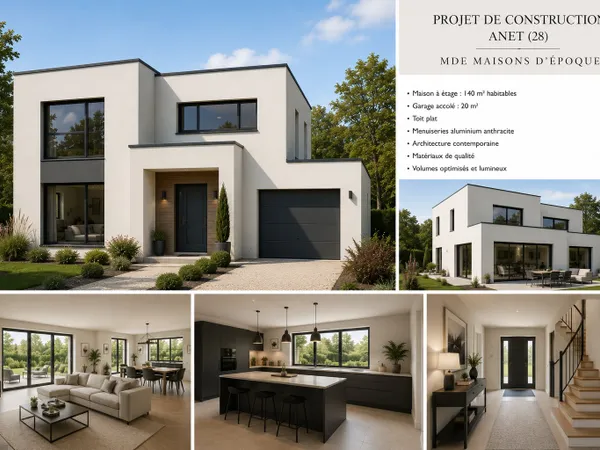 MDE Maisons d'époque vous présente ce projet de construction sur terrain à proximité d'Anet