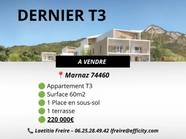Appartement 3 pièces 61 m²