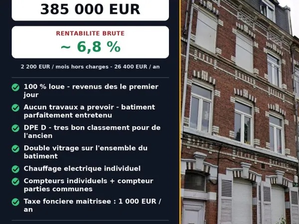 Vends immeuble de rapport