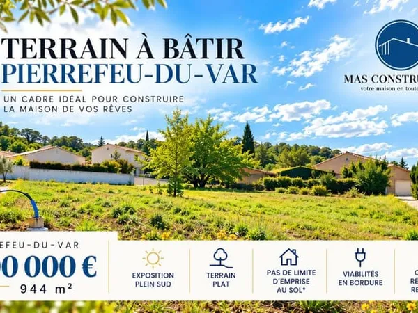 TERRAIN A BATIR PLAT & PLAIN SUD