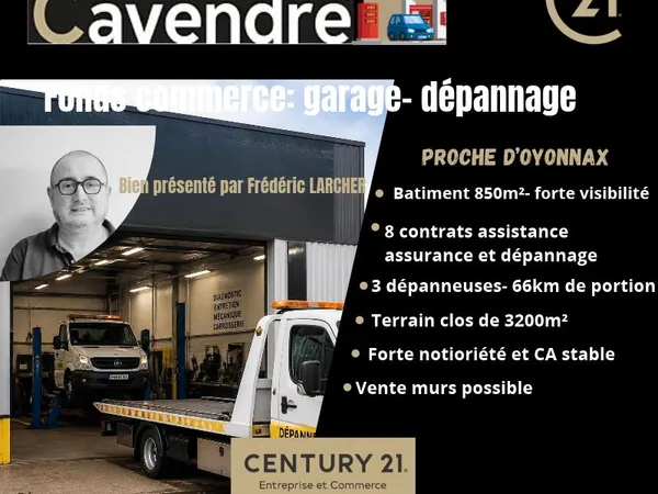 Fonds de commerce, garage 850 m² OYONNAX