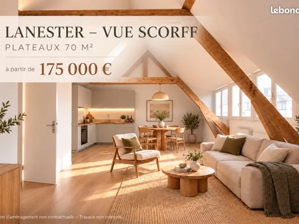 Vue sur le scorff-plateaux 70 m²