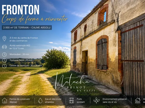 FRONTON  ANCIEN CORPS DE FERME À RÉINVENTER SUR ENVIRON 3 000 M²