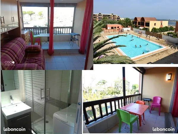 STUDIO Rés Les Amarines - piscine - Grazel