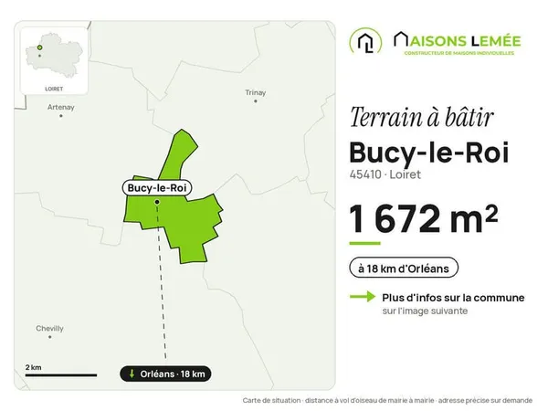 Terrain à bâtir 1 672 m² à Bucy-le-Roi