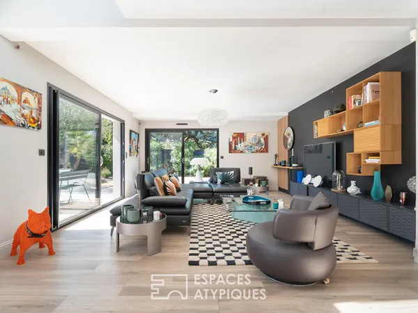 Maison d'architecte avec jardin et terrasse