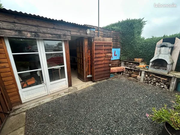 Chalet 33m2 sur un Terrain de loisir et son jardin 1841m2