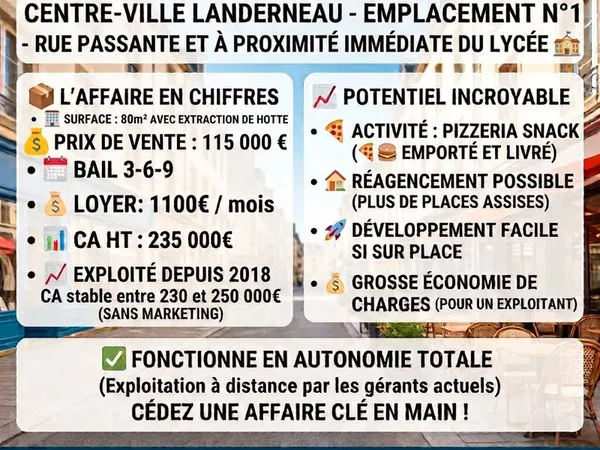 Cession fond de commerce Landerneau