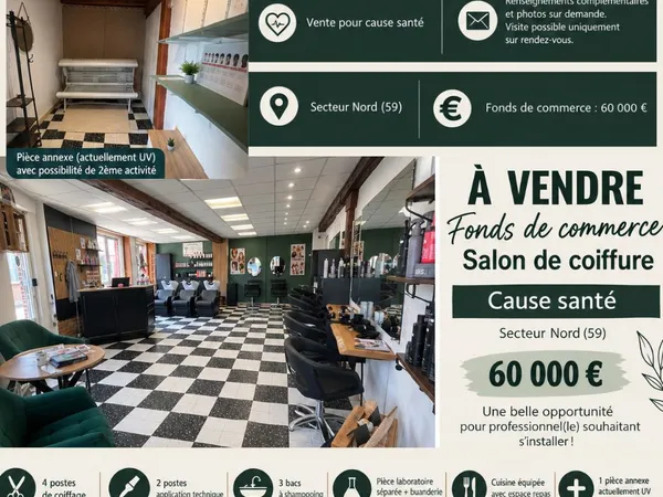 Vente salon de coiffure